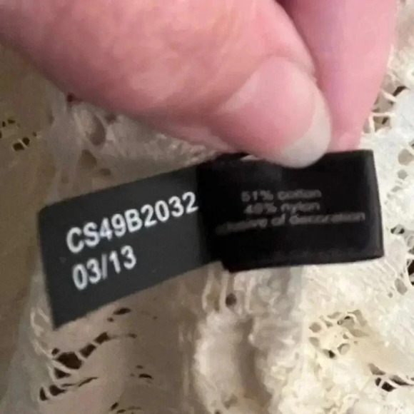 The Limited Women‎ Small Blouse Cream Cotton Lace Floral Whimsy Fairy Classic - Picture 6 of 9